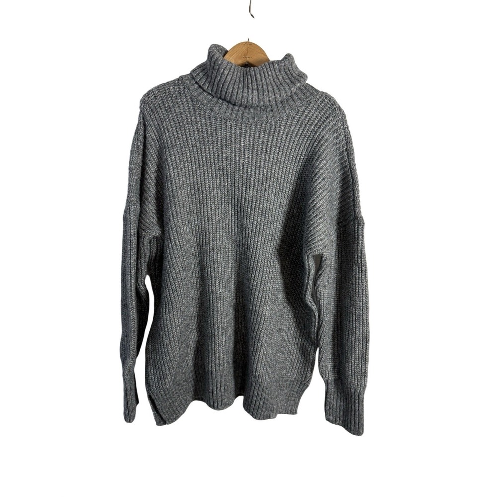 Nine West Sweater Women's Size XL Gray Turtleneck Pullover